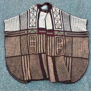 Rare Vintage 80s Floss Nordic Iceland “Wool Poncho